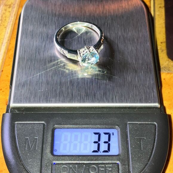 Glacier Sky Blue Topaz Sterling Silver Ring Size 8.75 - Picture 10 of 10